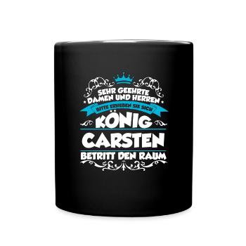 Carsten Name Design - Tasse einfarbig - Schwarz - Vorne