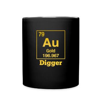 Gold Bagger Element passende Paare Gold Bagger - Tasse einfarbig - Schwarz - Vorne