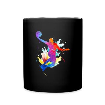 Basket Joueur De Basket Basketball Basket-ball - Mug uni - noir - Devant