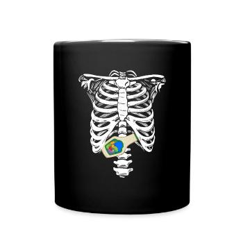 Skeleton Rippcage Ranch Funny Ranch DressingSkele - Full Colour Mug - black - Front