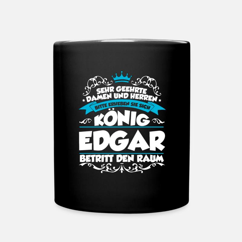 Edgar Name Design - Tasse einfarbig - Schwarz