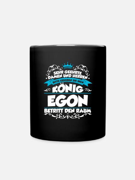 Egon Name Design - Tasse einfarbig - Schwarz
