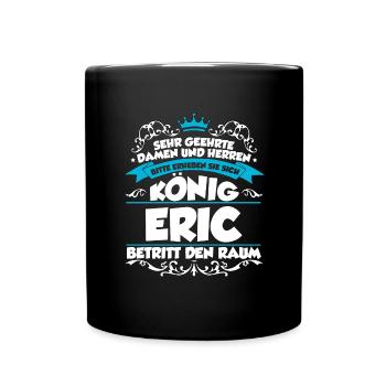 Eric Name Design - Tasse einfarbig - Schwarz - Vorne