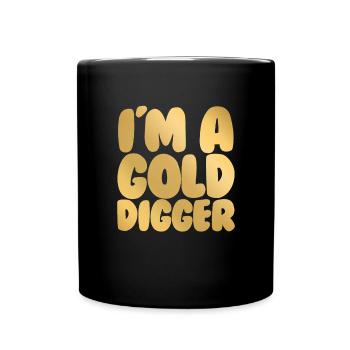 Je suis une pelle dorée drôle assortie paa - Mug uni - noir - Devant