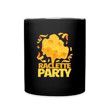 Raclette Party Cheese Enjoyment - Full Colour Mug - black - Front