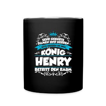 Henry Name Design - Tasse einfarbig - Schwarz - Vorne