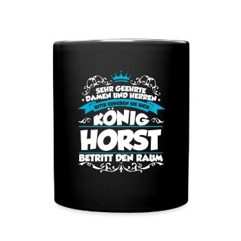 Horst Name Design - Tasse einfarbig - Schwarz - Vorne