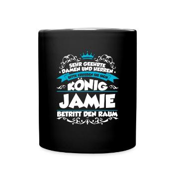 Jamie Name Design - Tasse einfarbig - Schwarz - Vorne