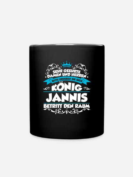 Jannis Name Design - Tasse einfarbig - Schwarz