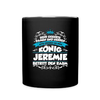 Jeremie Name Design - Tasse einfarbig - Schwarz - Vorne