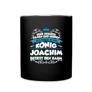 Joachim Name Design - Tasse einfarbig - Schwarz - Vorne