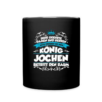 Jochen Name Design - Tasse einfarbig - Schwarz - Vorne