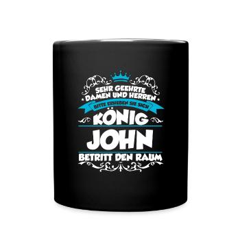 John Name Design - Tasse einfarbig - Schwarz - Vorne