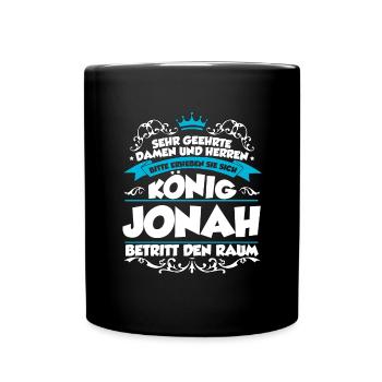 Jonah Name Design - Tasse einfarbig - Schwarz - Vorne