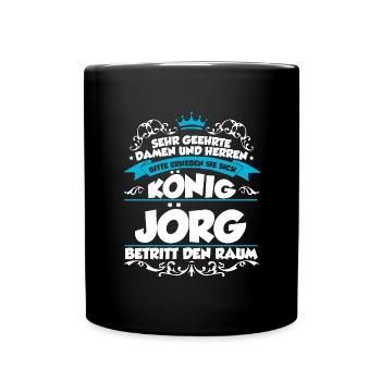 Jörg Name Design - Tasse einfarbig - Schwarz - Vorne