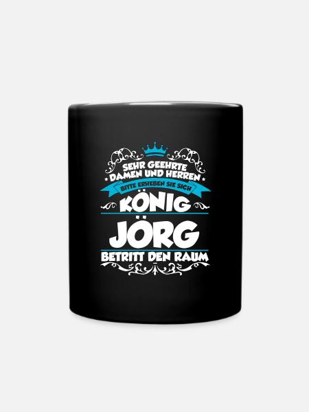 Jörg Name Design - Tasse einfarbig - Schwarz