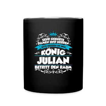 Julian Name Design - Tasse einfarbig - Schwarz - Vorne