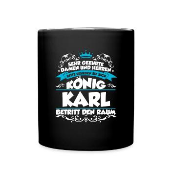 Karl Name Design - Tasse einfarbig - Schwarz - Vorne