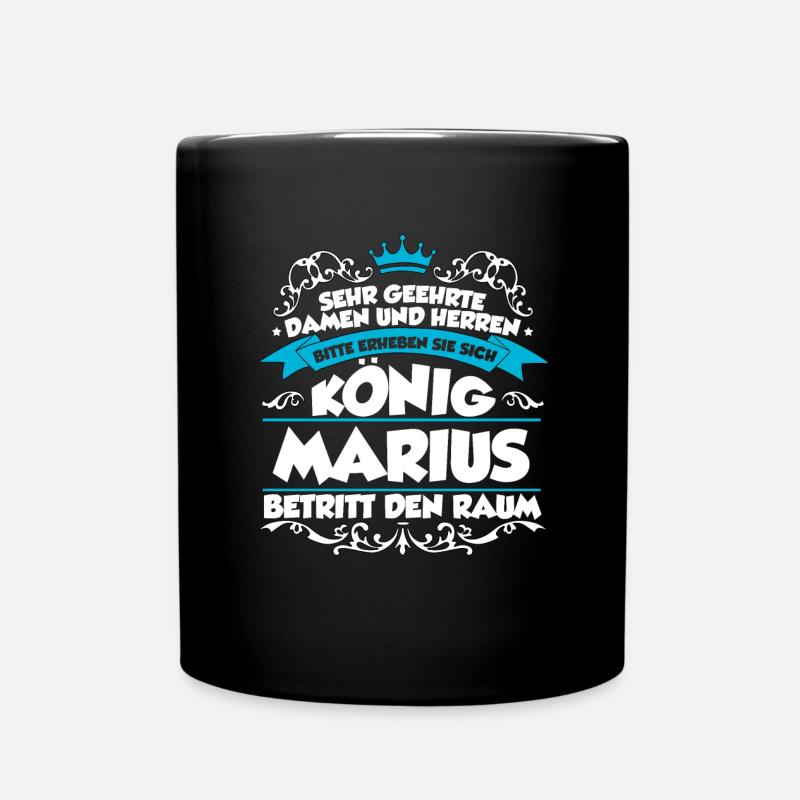 Marius Name Design - Tasse einfarbig - Schwarz