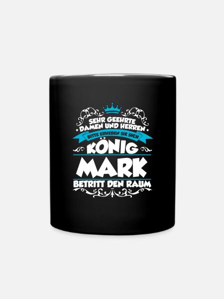 Mark Name Design - Tasse einfarbig - Schwarz