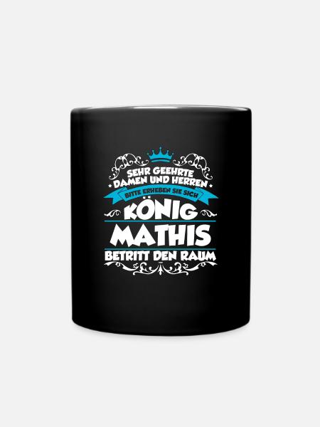 Mathis Name Design - Tasse einfarbig - Schwarz