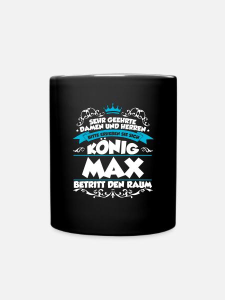 Max Name Design - Tasse einfarbig - Schwarz