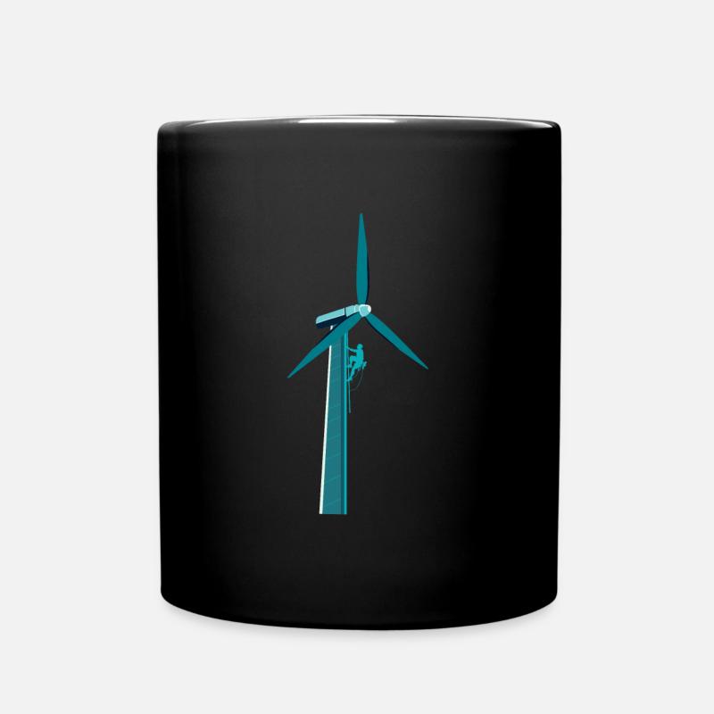Énergie éolienne Escalade Énergie éolienne Énergie éolienne - Mug uni - noir