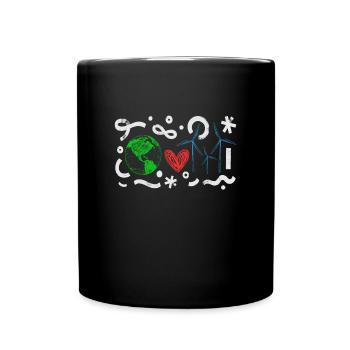 Wind Power Heart Earth Wind Wind Energy - Full Colour Mug - black - Front
