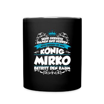Mirko Name Design - Tasse einfarbig - Schwarz - Vorne
