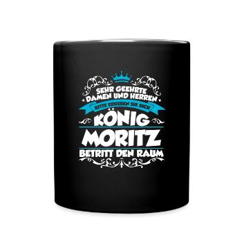 Moritz Name Design - Tasse einfarbig - Schwarz - Vorne