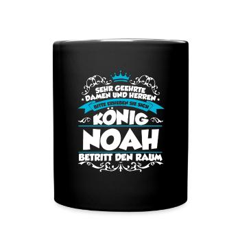 Noah Name Design - Tasse einfarbig - Schwarz - Vorne