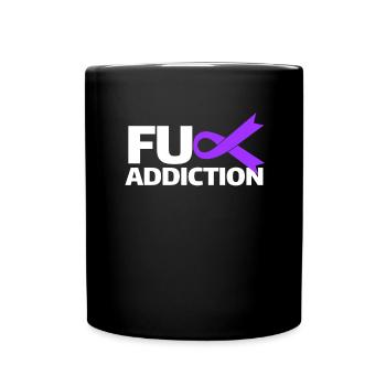 Fuck Addiction Sensibilisation à l’overdose - Mug uni - noir - Devant