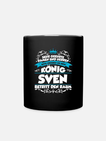 Sven Name Design - Tasse einfarbig - Schwarz