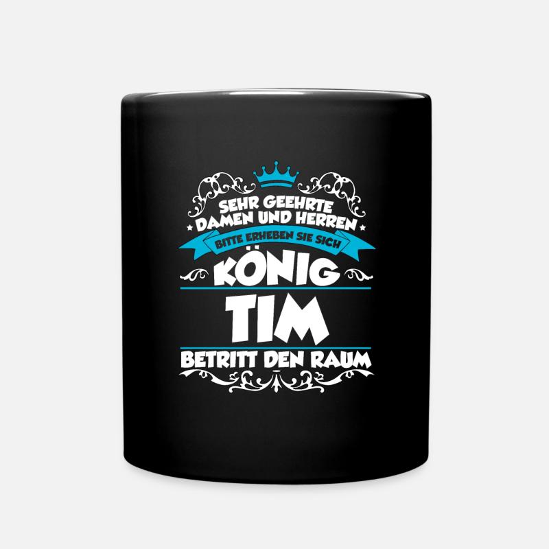 Tim Name Design - Tasse einfarbig - Schwarz