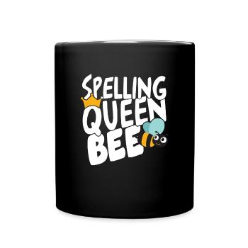Spelling Queen Bee Spelling Contest - Full Colour Mug - black - Front
