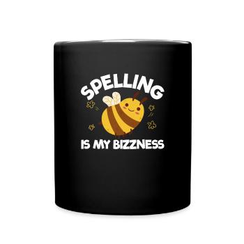 Spelling Is My Bizzness Writing Contest - Full Colour Mug - black - Front