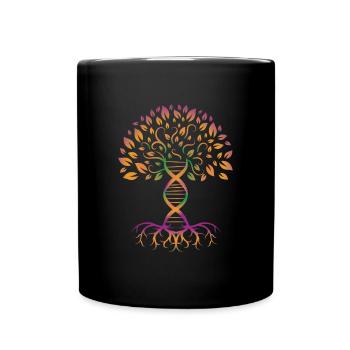 Arbre de Vie ADN Arbre de Vie Racine - Mug uni - noir - Devant