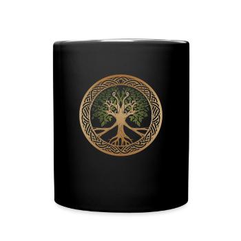 Arbre de vie Arbre de vie Viking - Mug uni - noir - Devant