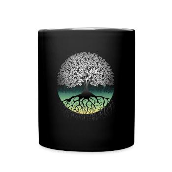 Arbre de vie Arbre de vie Racine - Mug uni - noir - Devant
