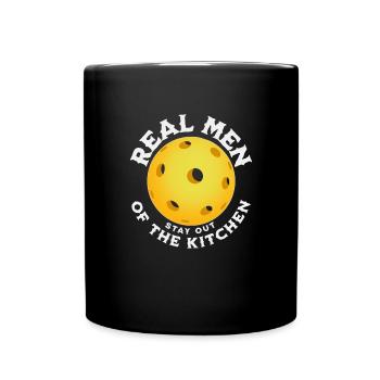 Real men stay out of the kitchen men Pickleba - Full Colour Mug - black - Front