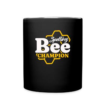 Spelling Bee Champion Spelling Contest - Full Colour Mug - black - Front