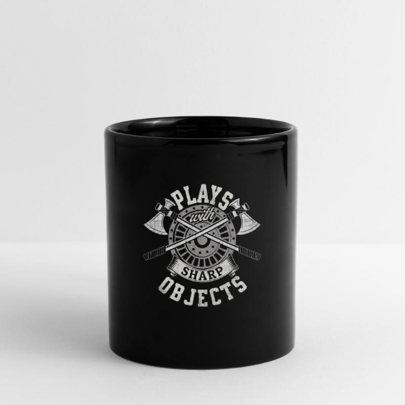 Plays with sharp objects Axe Funny Axe Throwing Game Full Colour Mug