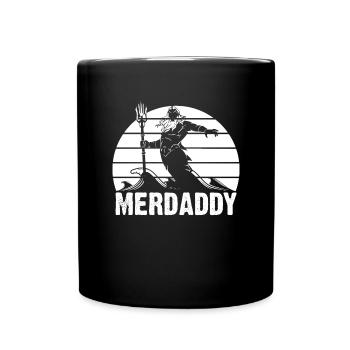 Mermaid Safety Merdaddy Enfants Sirène - Mug uni - noir - Devant