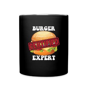 Certifié Burger Expert Burger Foodie Chees - Mug uni - noir - Devant