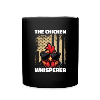 The Chicken Whisperer USA Flags Chicken Whisper - Full Colour Mug - black - Front