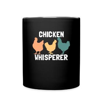 Hühnchen Whisperer Chicken Retro Chicken Whisperer - Full Colour Mug - black - Front