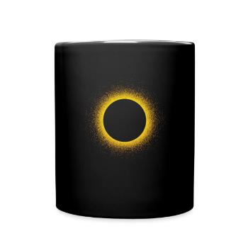 Sonnenfinsternis Eklipse Sonne - Tasse einfarbig - Schwarz - Vorne