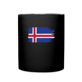 Iceland Flag Flag Reykjavík Icelandic - Full Colour Mug - black - Front