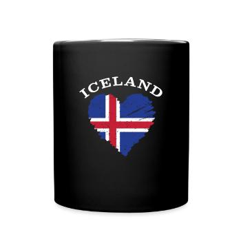 Iceland Flag Flag Reykjavík Icelandic - Full Colour Mug - black - Front