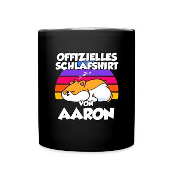 Offizielles Schlafshirt Von Aaron - Tasse einfarbig - Schwarz - Vorne